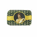 SAVON NAPOLEON 1ER VERT OR Savon parfumé sans huile de palme, emballage vert rubanor, Portrait de Napoléon