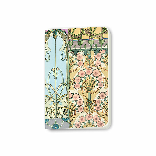 Small Notebook Mucha - Blue Decorative Documents