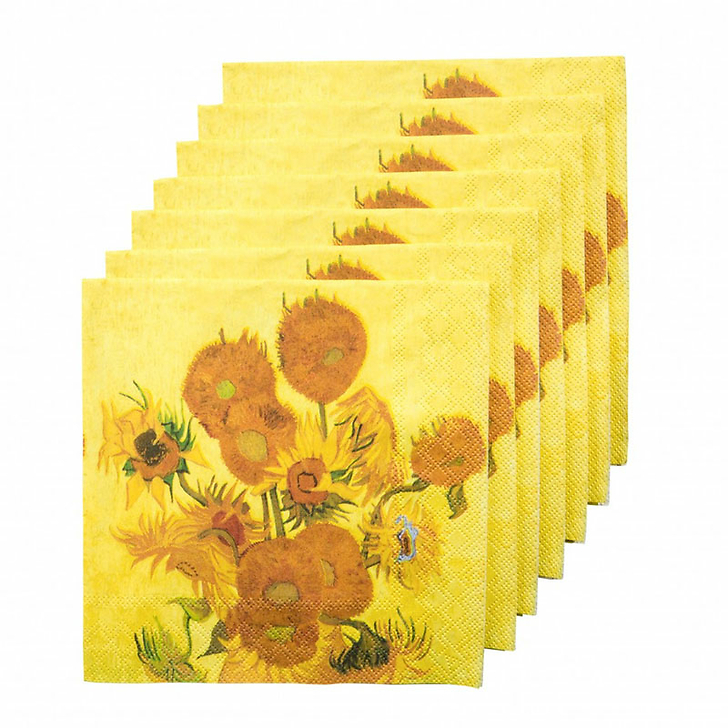 Set de 20 serviettes en papier Vincent van Gogh - Les tournesols - Van Gogh Museum Amsterdam®