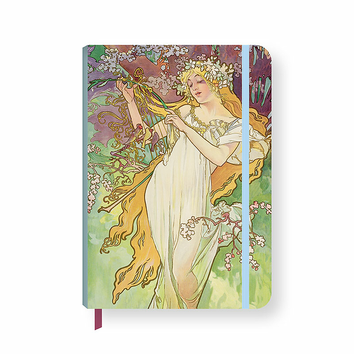 Cahier à élastique Alphonse Mucha - Le Printemps