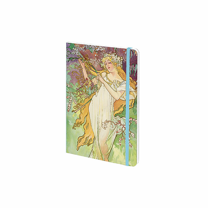 Cahier à élastique Alphonse Mucha - Le Printemps