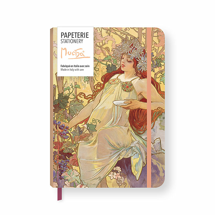 Cahier à élastique Alphonse Mucha - L'Automne