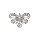 Broche Noeud de la Reine, strass