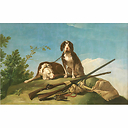Kit broderie Francisco de Goya - Chiens en laisse - Musée du Prado