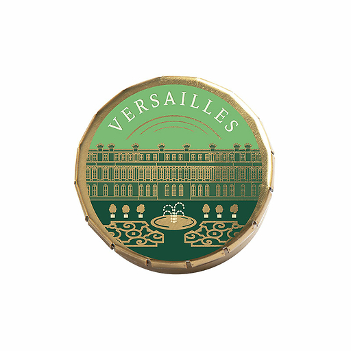 Boîtes de bonbons saveur menthe - façade verte Versailles