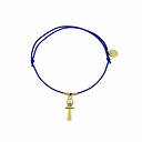 Bracelet élastique avec charm Égyptien - Croix de Vie - Bleu