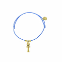 Egyptian Charm Bracelet - Life Cross - Blue