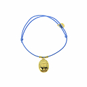 Bracelet élastique avec charm Égyptien - Scarabée - Bleu ciel
