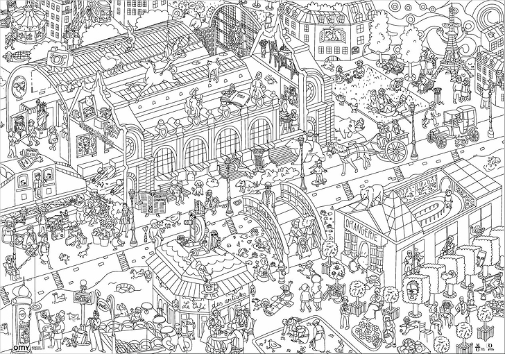 Giant coloring poster Orsay and Orangerie Museums - OMY