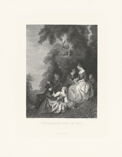 Conversation galante dans un parc - Jean-Baptiste-Joseph Pater