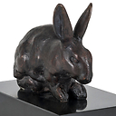 Lapin couché Barye