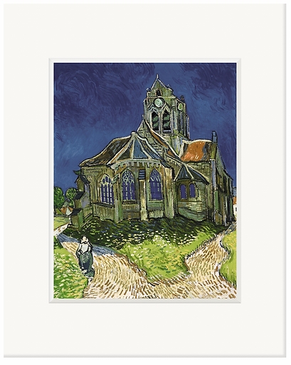 Reproduction Vincent van Gogh - Church in Auvers-sur-Oise, 1890 (With Marie-Louise 11 x 14")