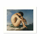 Reproduction sous Marie-Louise Hippolyte Flandrin - Jeune homme nu assis au bord de la mer, 1837