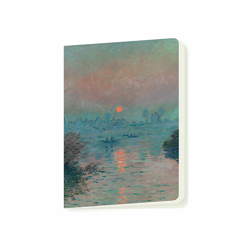 Cahier Claude monet - Soleil couchant sur la Seine à Lavacourt, effet d'hiver, 1880