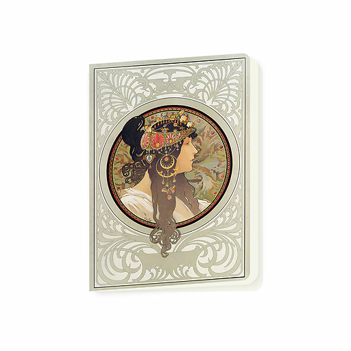 Cahier Alphonse Mucha - Tête byzantine : brune, 1897