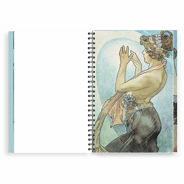 Cahier à spirale Alphonse Mucha - La lune et les étoiles, 1902