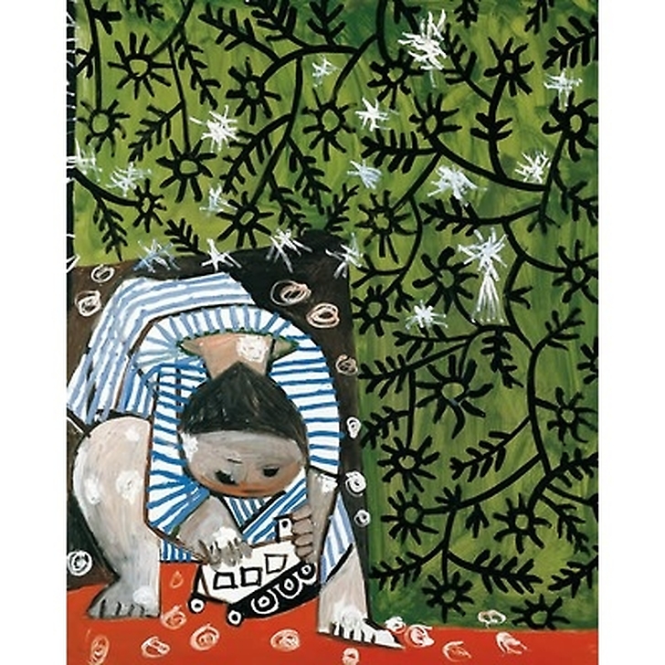 Enfant jouant avec un camion