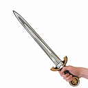 Épée de chevalier en mousse bleue avec emblème Lion doré