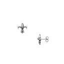 Puces d'oreilles Fleur de Lys, argent