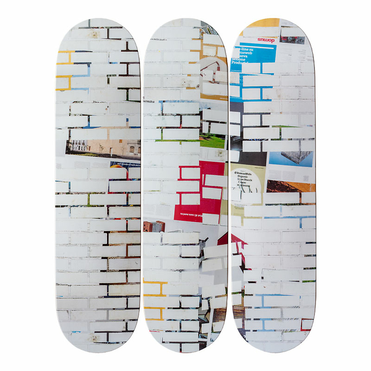 Skateboards Triptyque Kelley Walker - White Bricks - The Skateroom - Édition limitée