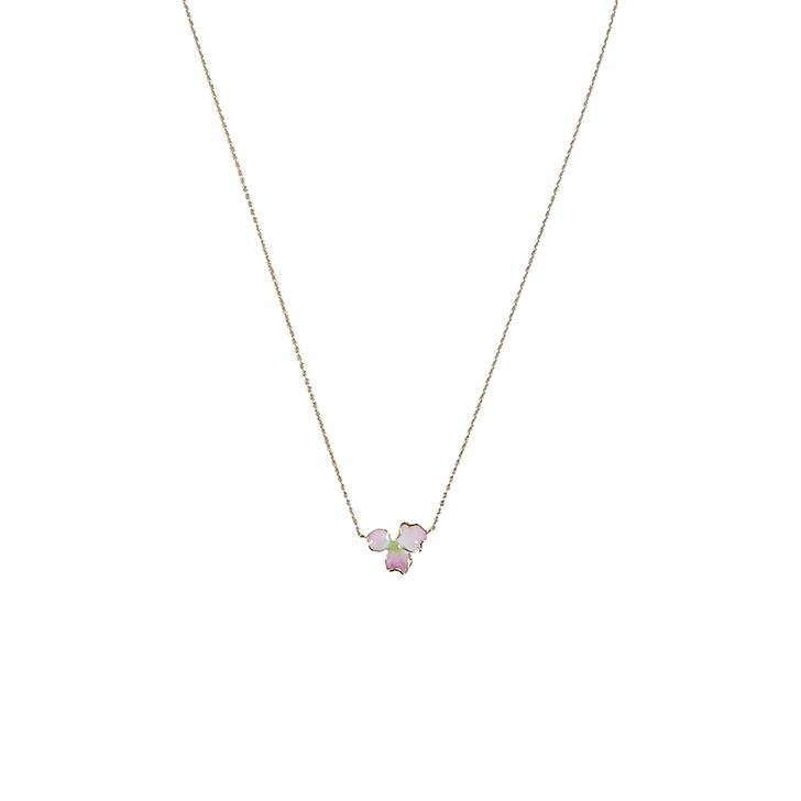 Necklace with enamelled Clover - Cécile Boccara