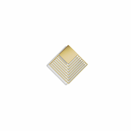 Magnetic brooch Gold rhombus - Tout simplement,