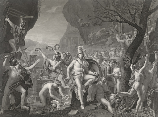Léonidas aux Thermopyles - Jacques-Louis David