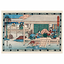 Lot de 16 cartes postales Hiroshige - Le trésor des vassaux fidèles