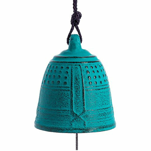 Cloche en fonte Campana Feng Shui Furin Iwashu - Turquoise