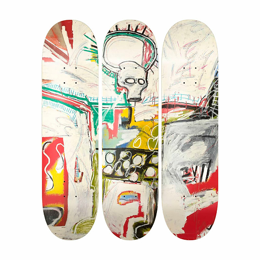 Skateboards Triptych Jean-Michel Basquiat - Untitled (Rotterdam), 1982 - The Skateroom