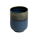 Blue enamel tea cup