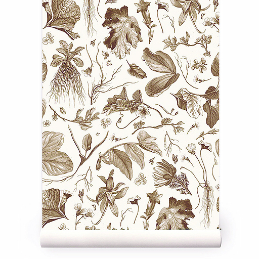 Non-woven Wallpaper Herbier du roi - Bronze - Château de Versailles - 270 x 53 cm - Maison Baluchon