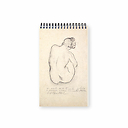 Carnet de croquis Aristide Maillol - Femme accroupie de dos, 1911 - Bloc de 30 feuilles 14 x 22 cm