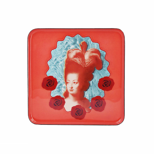 Vide-poche Marie-Antoinette Pop Corail - 15 x 15 cm