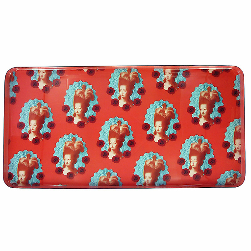 Plateau rectangulaire Marie-Antoinette Pop Corail - 20 x 40 cm