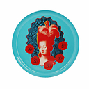 Assiette murale Marie-Antoinette Pop Bleu ciel - ⌀ 22 cm