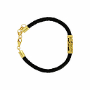 Bracelet en cuir avec sceau cylindre doré
