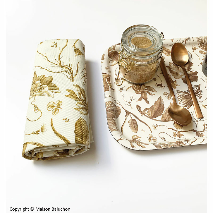 Plateau Herbier du Roi - Bronze - Château de Versailles- 20 x 27cm