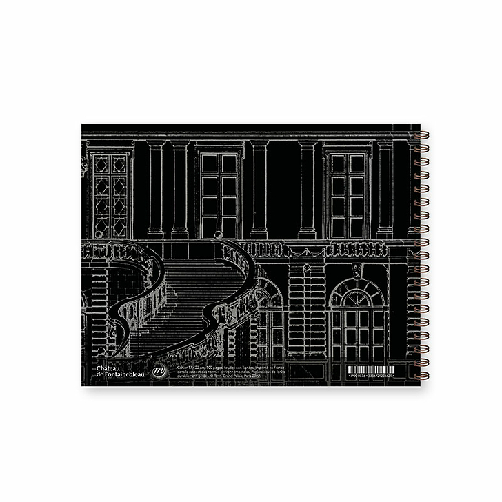 Cahier à spirale Rodolphe Pfnor - Escalier du Fer-à-Cheval du château de Fontainebleau