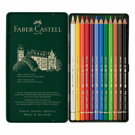 Boîte de 12 crayons de couleurs Polychromos - Faber Castell