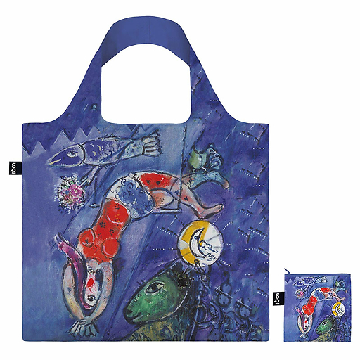 Sac recyclé Marc Chagall - Le cirque bleu - 50 x 42 cm - Loqi