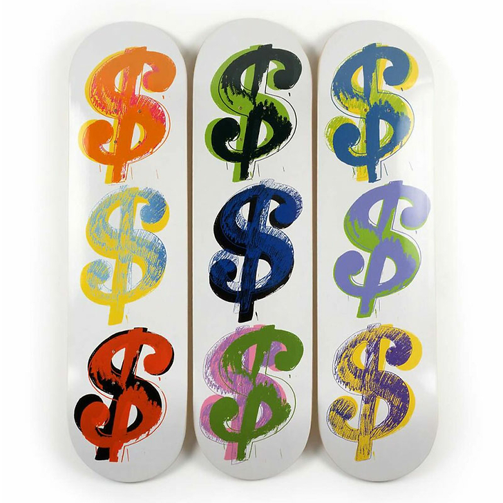 Skateboard Andy Warhol - Dollar sign (9) Solo C, 1982 - The Skateroom