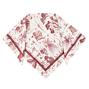 Silk Square 90x90cm - King's Herbarium Red - Maison Baluchon