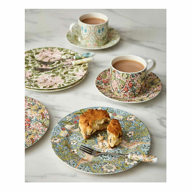 4 Assiettes dessert en porcelaine Morris & Co - 20 cm