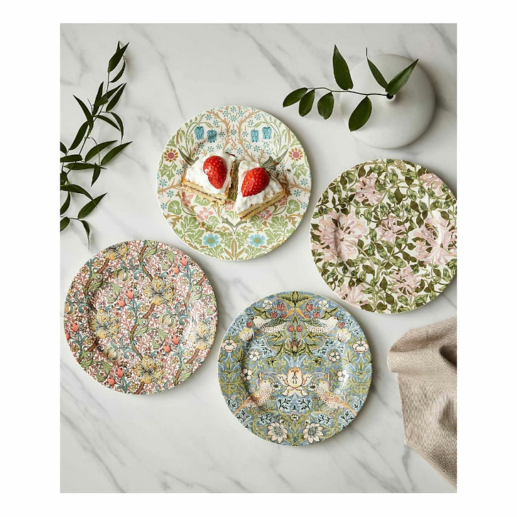 4 Assiettes dessert en porcelaine Morris & Co - 20 cm