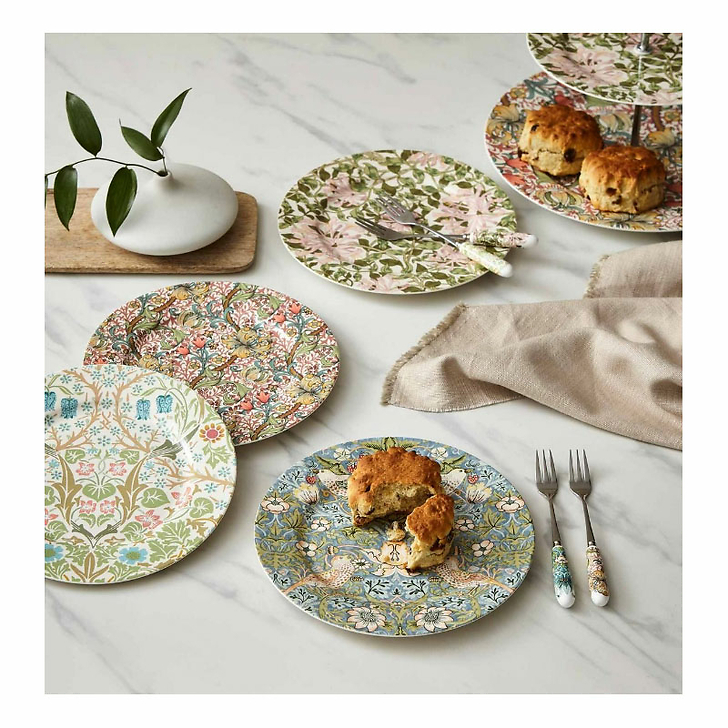 4 Assiettes dessert en porcelaine Morris & Co - 20 cm