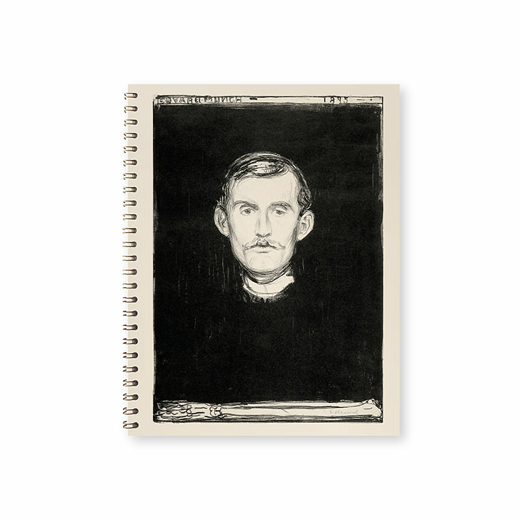 Cahier à spirale Edvard Munch - Autoportrait au bras de squelette, 1895