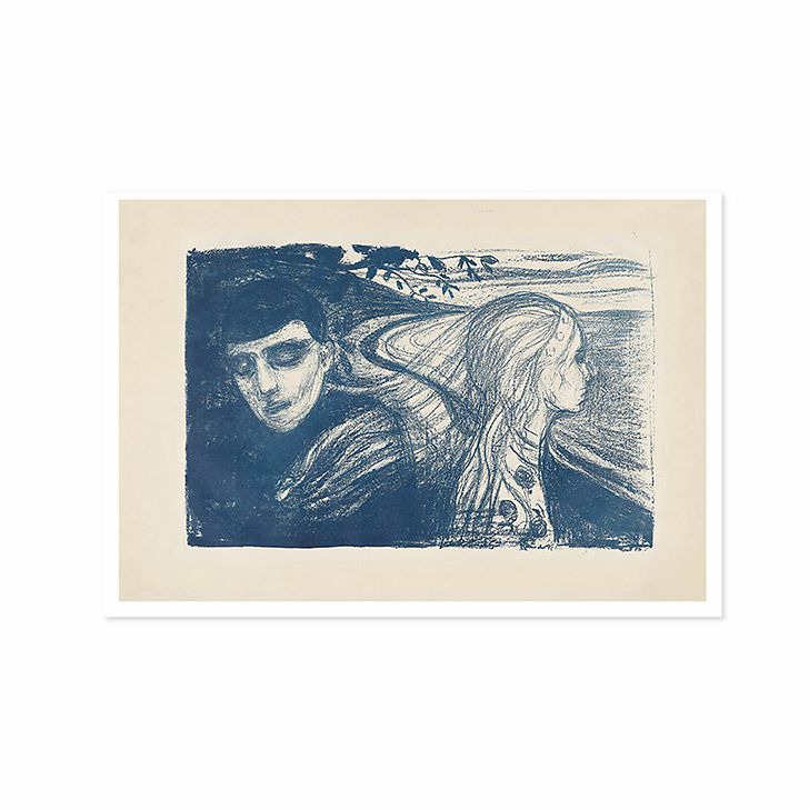 Lot de 10 cartes postales Edvard Munch. Un poème de vie, d'amour et de mort - 14 x 22 cm