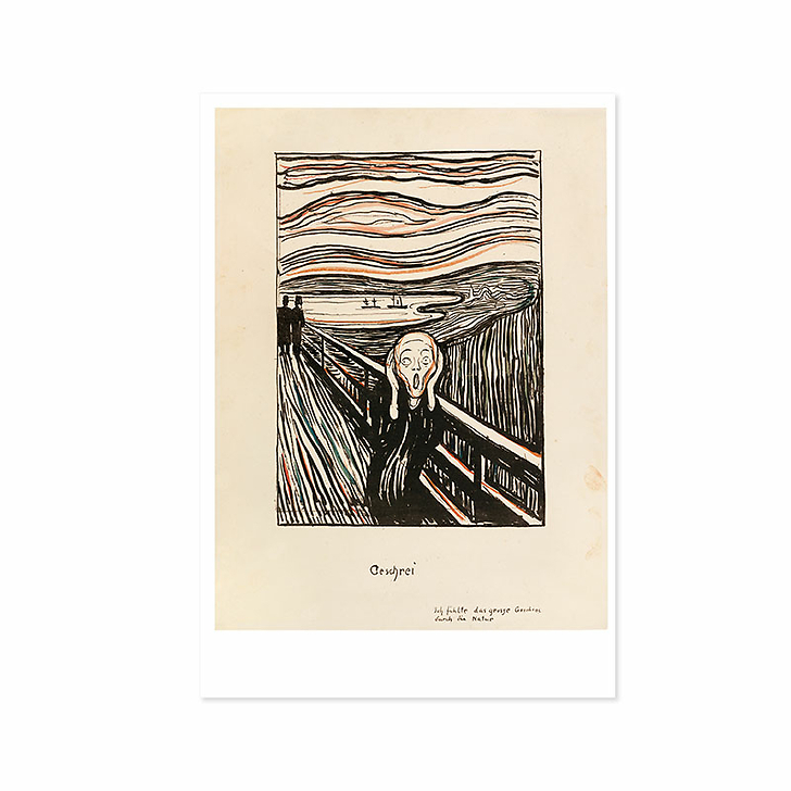 Lot de 10 cartes postales Edvard Munch. Un poème de vie, d'amour et de mort - 14 x 22 cm
