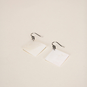 Earrings Square in white nacre - L'Indochineur
